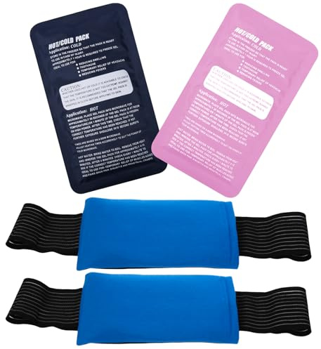 4pcs Set Ice Packs for Injuries Reusable,Gel Hot & Cold Ice Packs,Joint Pain, Muscle Pain, Ice Packs with Adjustable Straps, Treat Arms, Shoulders, Knees, Legs Back and More