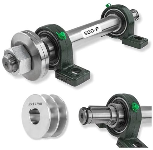 Welle für Kreissäge LINKSGEWINDE Kreissägenwelle Sägenwelle 2fach Riemenscheibe NEU mehrere Längen (Länge 500mm)