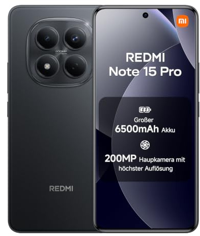 XIAOMI REDMI Note 15 Pro, Smartphone 8+256GB, Nero, 6500 mAh