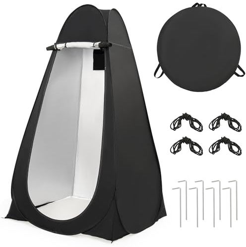 ROPODA Tente de Douche Pop Up, Tente de Douche Camping avec Sac de Transport, Automatique Instantanée Cabinet de Changement, Imperméable, Anti-UV,pour Le Camping,Plage, Pique-Nique,Pêche