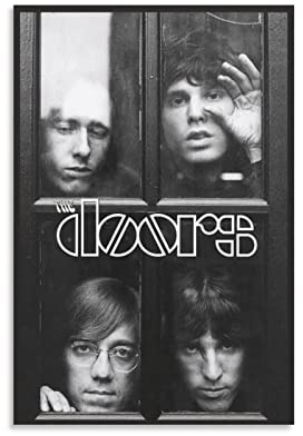 HHYWWD Bilder Wohnzimmer Modern Senza Cornice 60 * 90CM Ray Manzarek Jim Morrison John Densmore Poster Canvas Wall Art Pictures for Bedroom Wall Art Gifts Decor
