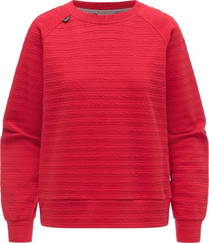 Ragwear Damen Leichter Pullover Oberteil mit gestreifter Prägung Longsleeve Joann Crepe XS-3XL