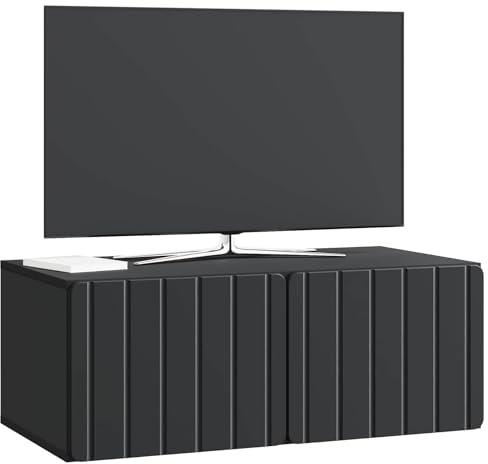 vidaXL Wandmontierter TV-Schrank Schwarz 78,5 x 41 x 30 cm, Wohzimmer, rechteckiger, moderner Wandschrank, stylischer TV-Ständer, viel Stauraum für Dein Zuhause