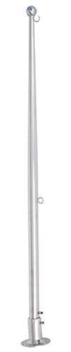 Flaggenstock Fahnenstange mit Flaggenstockhalter Edelstahl 40 cm / 60 cm | ABS | Rostfrei | Abnehmbar | Für Ihr Boot & Boot | Länge 40 cm | Durchmesser : 16 mm