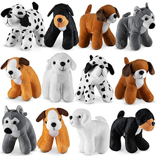 Bedwina Plüsch-Hündchen – (Packung mit 12) 15,2 cm große Kuscheltiere, sortierte Welpen und niedliches Plüsch-Hundewelpen-Sortiment, Strumpffüller