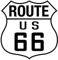 Signs 4 Fun Adesivo Route 66 Highway Shield, nero