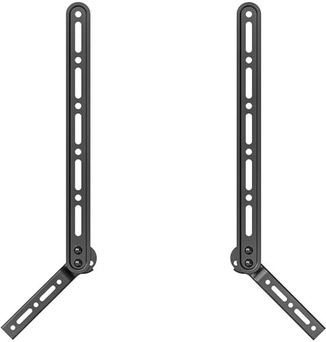 WALI Sound Bar Mount Bracket, for Mounting Above or Under TV, with Adjustable 3 Angled Extension Arm, Fits Most 23 to 65 Inch TVs, up to 15 kg/33 lbs (SBR202)
