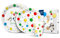 PAW - Set Compleanno I 16 Persone, 68 Elementi I Set di Stoviglie per Feste - 20 x Tovaglioli di Carta, 32 x Piatti di Carta, 16 x Bicchieri di Carta I Set di Stoviglie Monouso I Palloncini