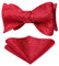 HISDERN Fliege Herren Rot Klassische Paisley Fliege mit Einstecktuch Set Verstellbare Selbst Herrenfliegen für Bräutigam Hochzeit Party Fasching