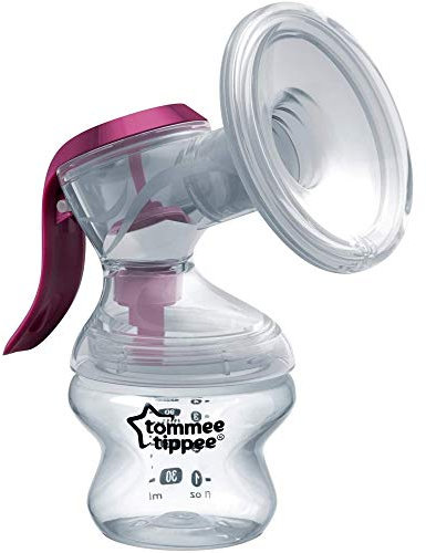 Tommee Tippee „Made for Me“ manuelle Brustmilchpumpe, Ergonomischer Handgriff, BPA-frei, transparent