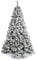 Nataland Albero di Natale Artificiale Verde Innevato Modello Monte Bianco Altezza 240 Cm, Abete Super Folto con Effetto Realistico e Rami Con Aghi Anticaduta