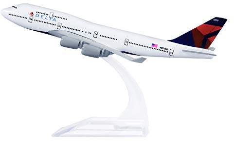 24-Hours Delta Boeing 747 Plane Model Alloy Metal Airplane Models Die-cast 1:400