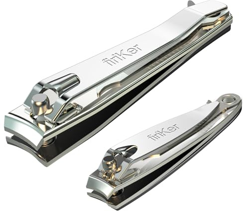 firiKer Nail Clipper Set,Premium Stainless Steel Fingernail and Toenail Clipper Cutters with Nail File, Sharp Effortless Nail Clippers Set for Men & Women(Silver)