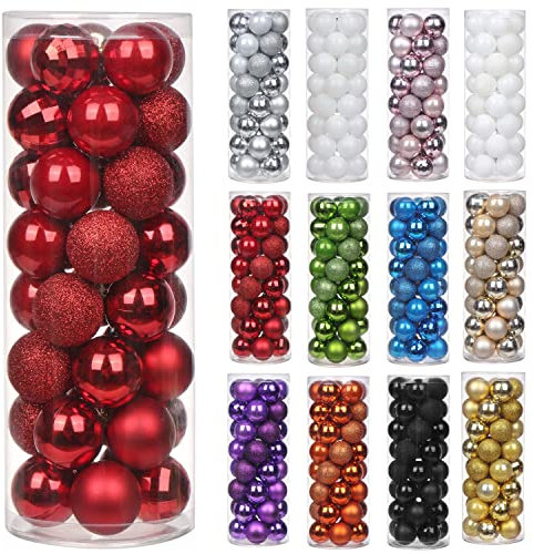 4CM Weihnachtsdeko Weihnachtskugeln, 40 Stücke Bruchsiche Christbaumkugeln Ornamente Weihnachtsbaumschmuck für Weihnachtsbaum Christbaumkugeln Weihnachtsdekoration Kugeln