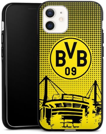 Silikon Hülle kompatibel mit Apple iPhone 12 Case schwarz Handyhülle Stadion BVB Borussia Dortmund