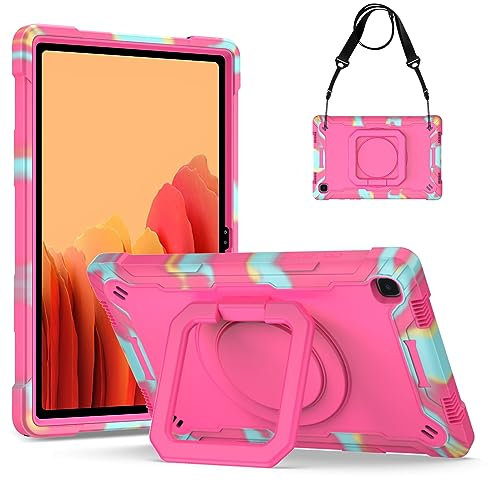 KATUMO Case for Samsung Galaxy Tab A7 10.4 inch 2020 2022(SM-T500/ T505/ T507), Stand & Hand/Shoulder Strap, Kids Shock Proof Cover for Galaxy Tab A7
