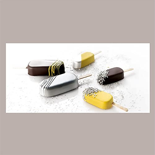 Lucgel Srl 500 Stück MINI STICK aus Buchenholz für Eiscreme 8x2H72 GEHÄMMERT | Handwerkliche Eisdiele