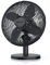 Brandson - Ventilateur de table silencieux 30W, Design rétro chromé industriel, Desk fan, 3 vitesses, mobile portable, Oscillation 80°, Inclinable à 40°, Boîtier métallique, Modèle Blackline Noir