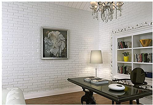 ZZDXL Papier Peint Brique Blanche Papier Peint Intissé 3D Papier Peint Chambre Enfant Moderne,Classique,Opulent Décoration Murale Pour Chambre À Coucher, Salon Ou Cuisine 10, X 0,53M