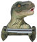 Perfk Porte-Papier Toilette Dessin Animé Dinosaure - Tenture Murale Stockage Gratuit pour Cuisine Salle de Douche - Vert