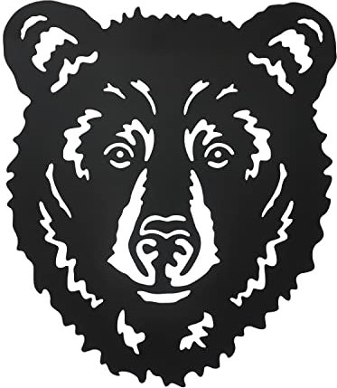 Hokfirm Bär Metall-Wandskulptur, Bär-Silhouette, Wanddekoration, Metall-Tier-Wandskulptur, geeignet für drinnen und draußen
