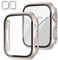 2 Packung mit Displayschutzfolie aus gehärtetem Glas für Apple Watch Series 6/5/4/SE 40mm, Slim Guard Bumper Full Coverage Hard PC Protective Cover HD Ultra-Thin Cover für iWatch 40mm, Starlight