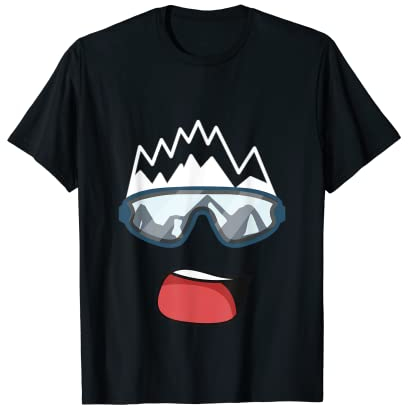 Lustig Snowboard Snowboarder Skifahren Gesicht Witzig Ski T-Shirt