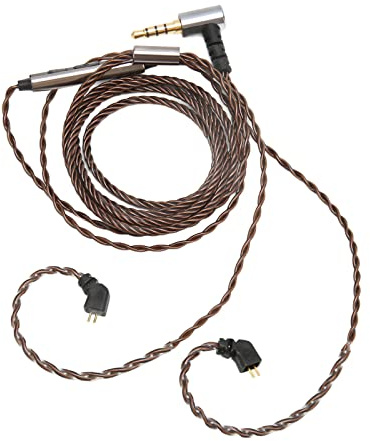 Kopfhörer-Upgrade-Kabel, 2-poliges 0,78 Mm 3,5 Mm OFC-Kern-Kopfhörer-Upgrade-Kabel mit Mikrofon-Ersatz-Ohrhörer-Kabel für AS10 AS06 ZST ZS3 ES4