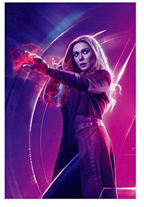 ZAPORA Filmkunst, Scarlet Witch Wanda Poster, Leinwand, Poster, Schlafzimmer, Dekoration, Sport, Landschaft, Büro, Raumdekoration, Geschenk, ungerahmt, 30 x 45 cm