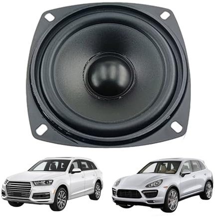 Aznever Altavoces estéreo para Coche,Altavoces para Coche - Altavoces para Puerta de Coche de 4 Pulgadas,Altavoces Redondos, Altavoces Negros para Coche, Altavoces automotrices para Coches, Camiones,