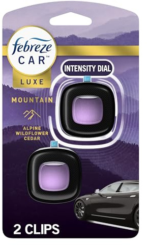 Febreze Car Mountain Scent Air Freshener Vent Clip, .07 oz, 2 Count