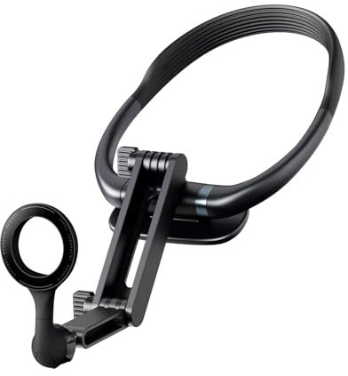 Fallinep Magnetic Neck Phone Holder, Neck Tripod Holder Mount for iPhone 15 14 13 12 Series, Grey