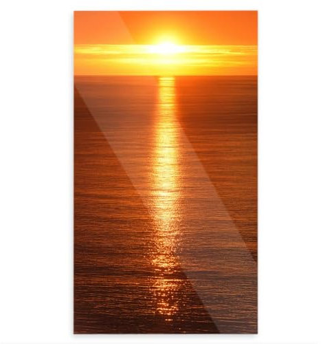 WANDURLAUB - Dein Bild auf Acryl - Basic Edition XXL - 100x60 cm Acrylglas - Brillanter Druck auf rahmenlosem Acryl inkl. Wandhalterung - Ultra HD Druck (04. Sonnenuntergang)