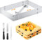 Wvu & Wvo Backrahmen Rechteckig Verstellbar,Edelstahl Backform Rechteckig Tortenring Verstellbarer Tortenrahmen Eckiger Backblech mit Teiler,Spatel,für Kuchen Torten Pizza Backen Party Dekorieren