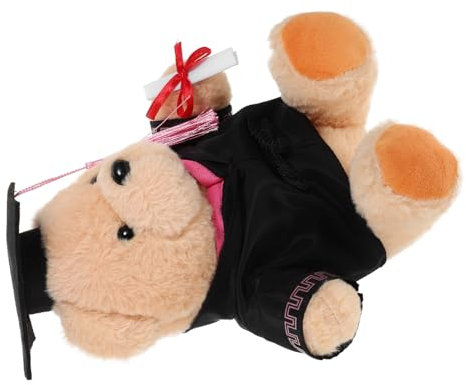 DRESSOOS Ausgestopfter Doktorbär Kuscheltiere Cartoon Abschluss Bär Spielzeug Doktor Bär Ausgestopfte Puppe Graduierungsmütze-bärspielzeug Abschluss Gefüllter Süßer Bär Plüsch