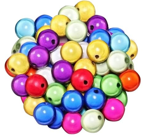 GUTERTOP 95 Stück 10 Mm Magic Perlen, Magic Pearls Acrylperlen für Die Schmuckherstellung, Miracle Beads (Mix Bunt)