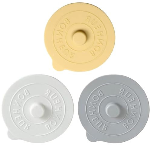 3 Pcs Silicone Lids, Drink Cup Cover, Anti-Dust Teacup Lid, Drink Cover,Silicone Water Cup Lid, Universal Cup Lids, for Home, Outdoors, Mug, Wine Glass,Coffee, Tea