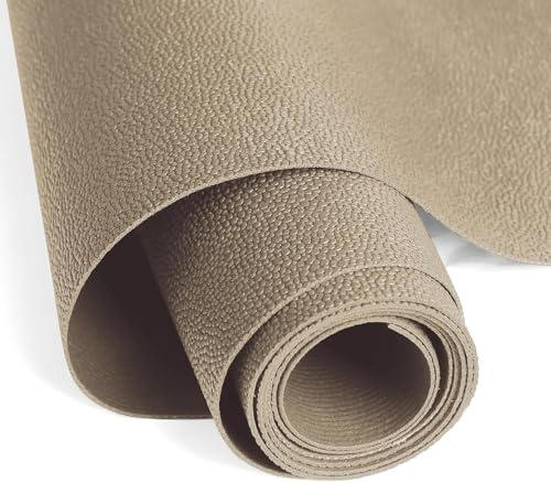 WochiTV Regaleinlage für Schränke, Schubladen, rutschfeste Schaumstoffmatte für Küche, Speisekammer, Badezimmer, Schrank, Garage, Schrank, Regale, Schublade, Werkzeugkasten, Hellbraun, 44,5 x 599,4 cm