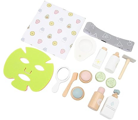 Make-up-Set, Realistisches Kosmetikset aus Holz, Spielzeug in Satten Farben für Zuhause