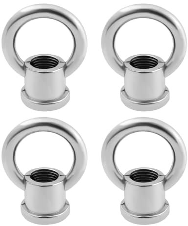 SG Store 4 Stück Silber M10x1.0 Ringmuttern 29x35mm Geeignet für Kristall-Lampen Kerzenhalter LED-Lampen Traditionelle Kronleuchter 15kg Maximale Tragkraft