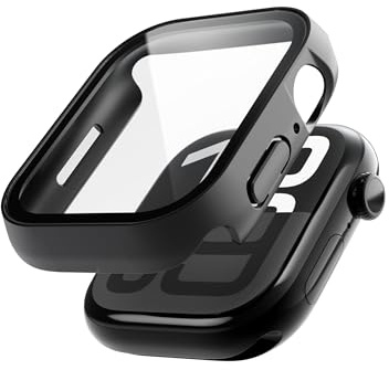VONMÄHLEN Thin Case - Dünne Hülle für Apple Watch: Stilvolle, Kratzfeste und Wasserabweisende Schutzhülle, umweltbewusste Materialien - Apple Watch Series 10 - Case 46mm - Black