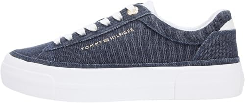 Tommy Hilfiger Damen Th Foxing Platform Washed Canvas Fw0fw09172Low Top