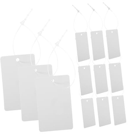 HORIALENCE 200 Stück Kleine Plastik Preisschilder 5,3x3,3cm Ölresistent Langlebig Blanko Etiketten Für Bekleidung Einzelhandel Lager Warenkennzeichnung