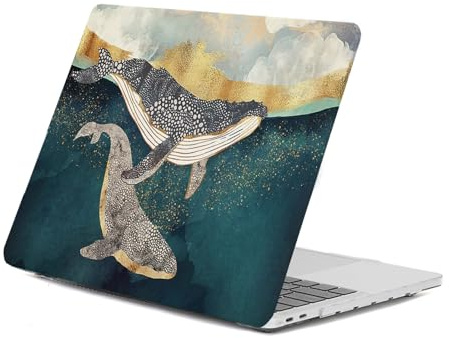 HLAAJJX Custodia per Macbook Air 13 pollici M4 M3 M2 2025 2024 2022 (A2681 A3113 A3240),Caso Duro Protection Cover in Plastica per Apple Macbook Air 13,6 Case,Balena