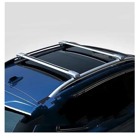 Dachgepäckträger Für Dacia Für Duster 2018 2019 2020 2021 2022 Aluminium Legierung Seite Bars Kreuz Schienen Dach Rack Gepäck(Silber)
