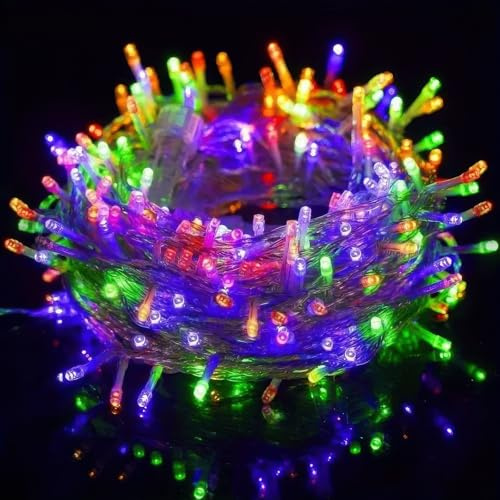 Adispotg Fairy Lights Battery Powered, 15m 150 LED Christmas Tree Lights, String Lights Waterproof with 8 Modes/Timer, Decoractive for Indoor Outdoor, Bedroom, Wedding, Party, Birthday, Valentine