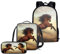 chaqlin Schulrucksack Jungen Schulbuch Tasche Set, Pferd Schultasche + Lunch Tote Bag + Federmäppchen für Jungen Mädchen Rucksack Set 3er Pack