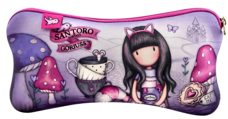 Safta Unisex Kinder 271gj34 Gorjuss Flache Tasche aus Neopren Cheshire Cat, Mehrfarbig
