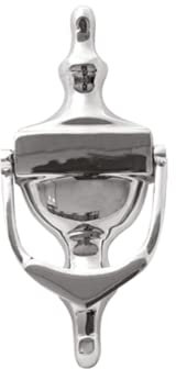 UAP Door Knockers - 6 Victorian Urn Door Knocker For Front Door, Classic Elegant Door Furniture With Universal Fixings Including Self Adhesive (Polished Chrome)