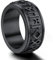 ChainsPro Gothic Rings Viking Rings for Men Signet Ring Tungsten Ring Rotatable Fidget Ring Jewellery Men Anxiety Ring Black Ring
